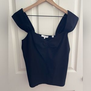 Vince ruched black cami